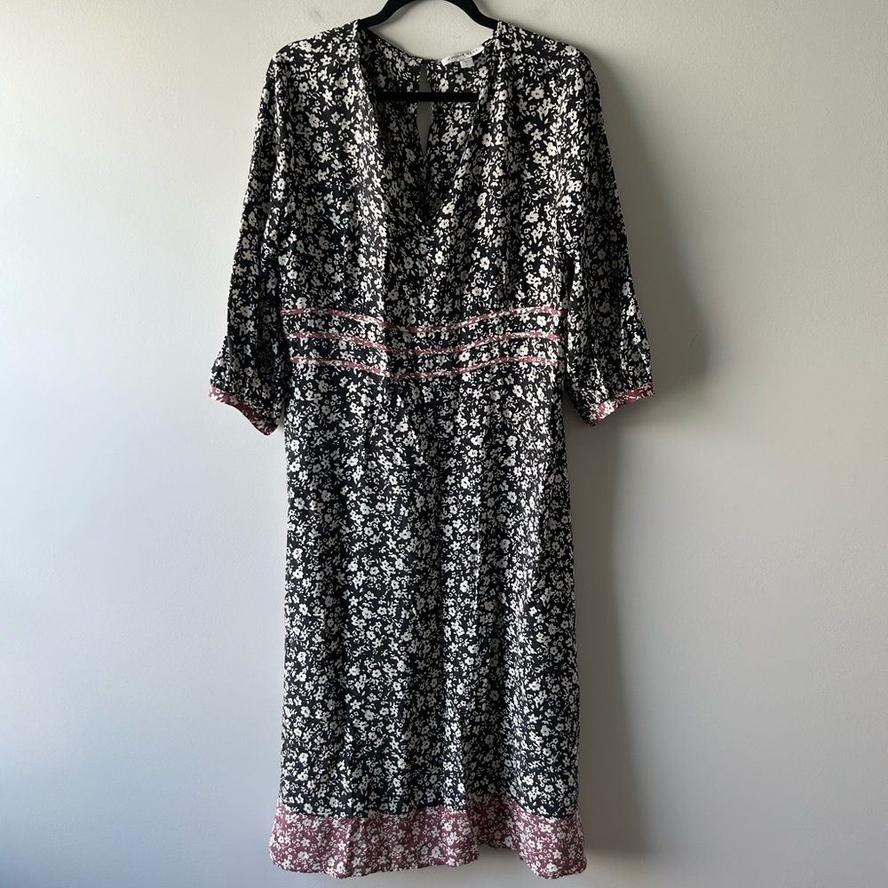 Amour Vert floral printed silk midi/maxi dress